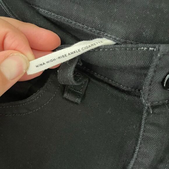 Rag & Bone Nina High waisted ankle cigarette Jeans Black Size 25 size 0 / 2 - Picture 15 of 16